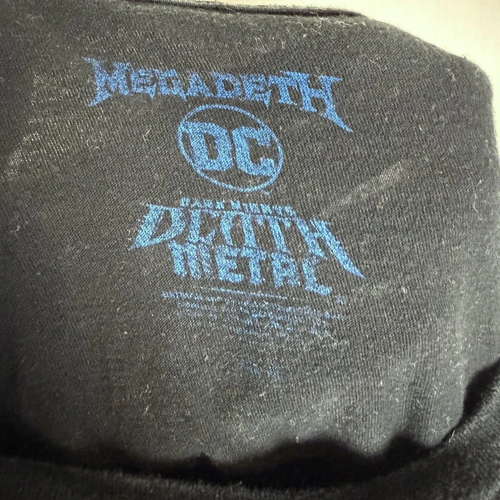 Megadeth Shirt Mens Large Black Dark Nights Death Metal DC Band Graphic Tee
